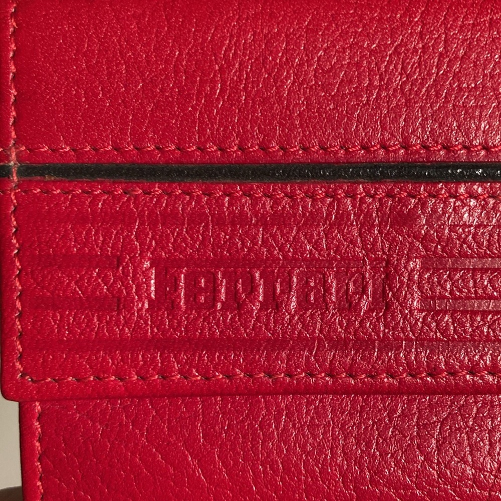 Ferrari Red Leather bifold Wallet made in Italy - Picture 3 of 16